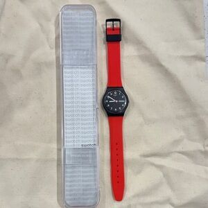 Swatch Bold Red and Black Timepiece